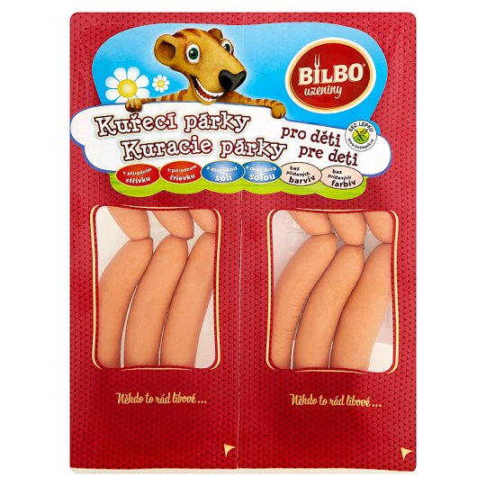 Bilbo Kuracie párky pre deti 0,300 kg