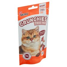 Akinu Crunchies pre mačky, hovädzie & morčacie & kura 50 g