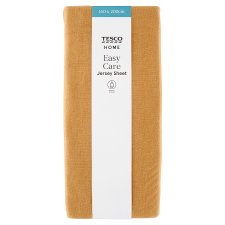 Tesco Home Easy Care Mocha Jersey Sheet 160 x 200 cm