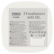 Tesco Home Foodsavers 600 ml 3 pcs