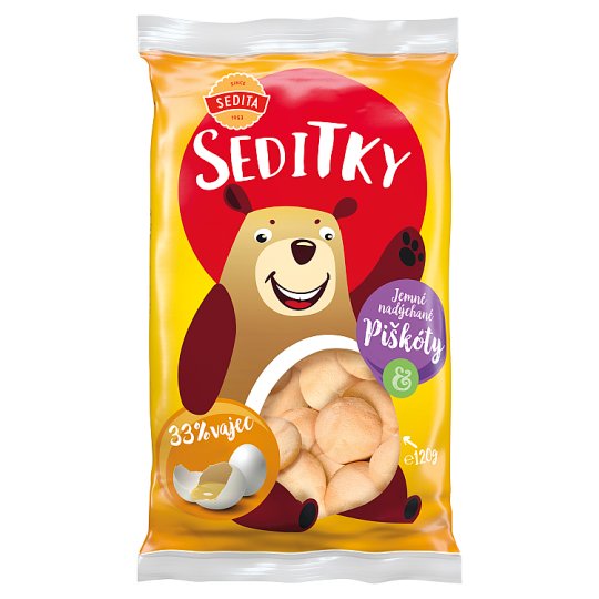 Sedita Seditky jemné nadýchané piškóty 120 g