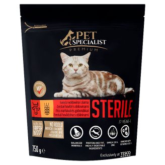 Tesco Pet Specialist Premium Sterile čerstvá hovädzina s obilninami 750 g