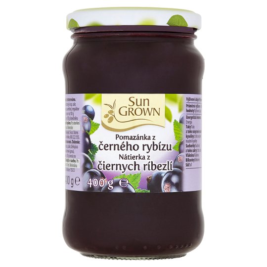 Sun Grown Nátierka z čiernych ríbezlí 400 g