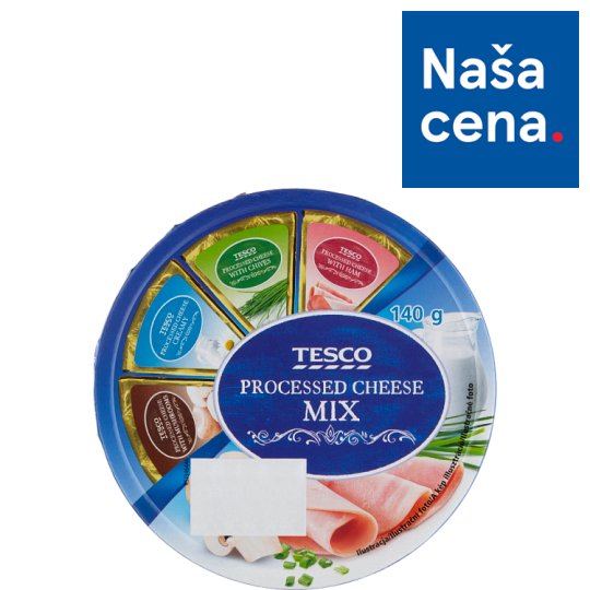 Tesco Mix roztierateľných tavených syrov 8 x 17,5 g (140 g)