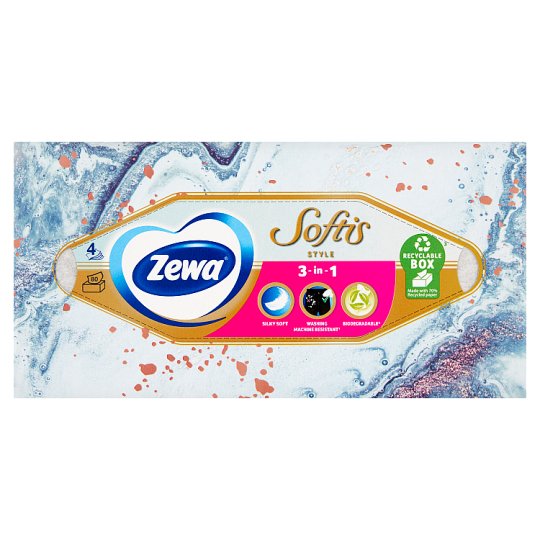 Zewa Softis Style Tissues 4Ply 80 pcs Tesco Groceries