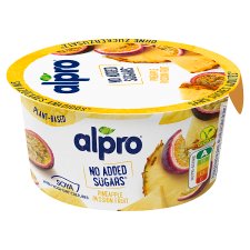 Alpro sójová alternatíva jogurtu bez pridaného cukru ananás-marakuja 135 g
