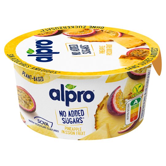 Alpro Soy Alternative to Yogurt No Added Sugar Pineapple-Passion Fruit 135 g