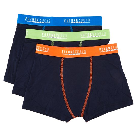 F&F Boys 3 Pack Coloured Trunks 78 Years, Black Tesco Groceries