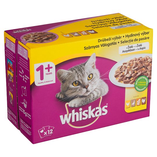 Whiskas Hydinový výber v želé 12 x 100 g
