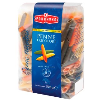 Podravka Penne tricolori semolínové cestoviny 500 g