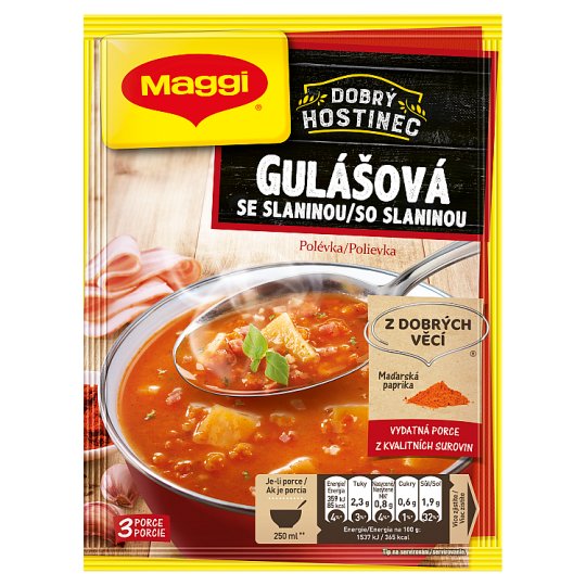 MAGGI Dobrý hostinec Gulášová polievka so slaninou vrecko 70 g