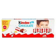 Kinder Chocolate tyčinky z mliečnej čokolády s mliečnou náplňou 24 x 12,5 g