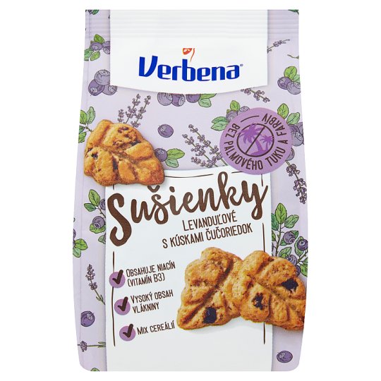Verbena Sušienky levanduľové s kúskami čučoriedok 90 g