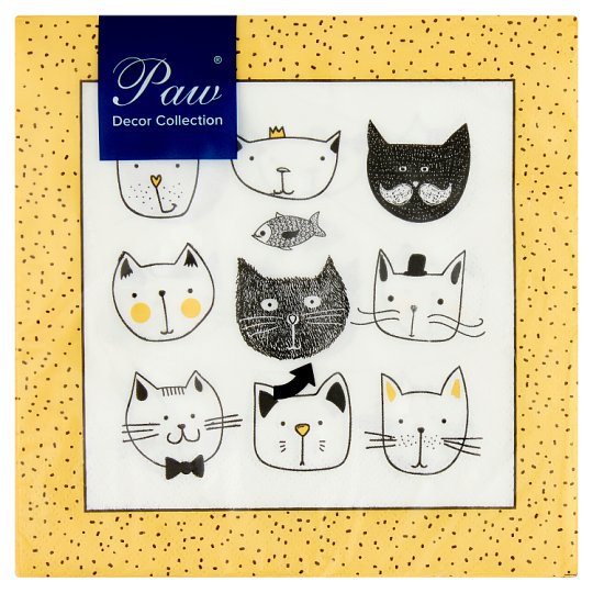 Paw Decor Collection Papierové servítky 3 vrstvové 20 ks
