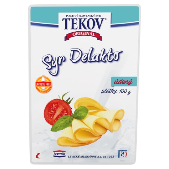 TEKOVSKÝ SYR Delakto plátky údený 100 g