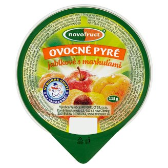 Novofruct Ovocné pyré jablkové s marhuľami 115 g