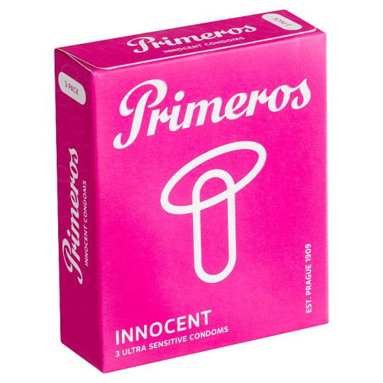 Primeros Innocent ultra tenké kondómy s vôňou ruže, 3 ks