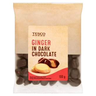 Tesco Kandizovaný zázvor v horkej čokoláde 100 g