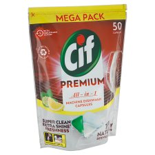 Cif Premium All in 1 Lemon tablety do umývačky riadu 50 ks 725 g