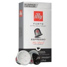 illy Espresso Forte - 10 Aluminum Capsules Compatible with NespressoÂ® Coffee Machines Disc 