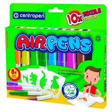 Centropen Airpens nevyprateľné fúkacie fixky na textil 10 ks