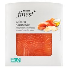 Tesco Finest Marinated Atlantic Salmon Slices with Grated Cheese and Olive Oil 119 g