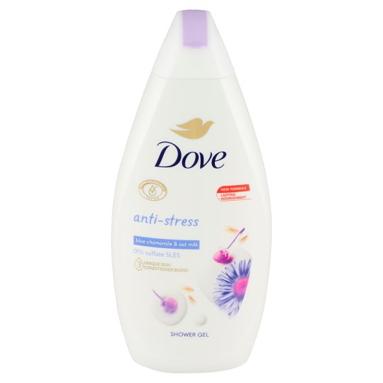 Dove AntiStress Blue Chamomile & Oat Milk Shower Gel 450 ml Tesco