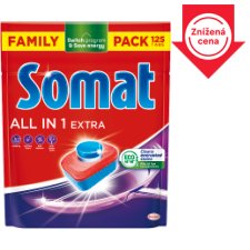 Somat All in 1 Extra tablety do umývačky riadu 125 ks 2075 g