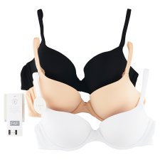 F&F Trojbalenie podprsenka 36C, Biela