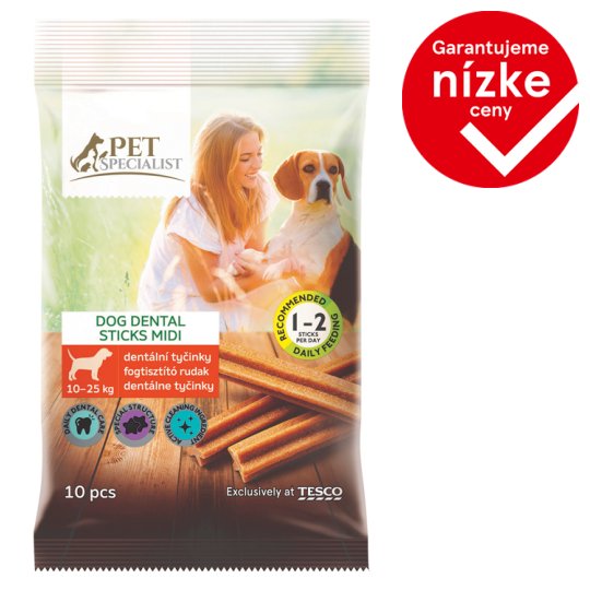 Tesco Pet Specialist Dog Dental Sticks Midi 10 pcs 270 g Tesco Groceries