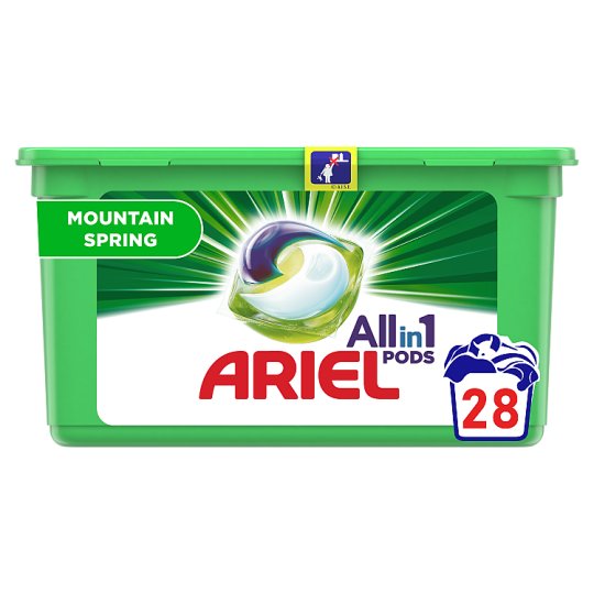 Ariel All In 1 Pods Mountain Spring, Gélové Kapsuly Na Pranie, 28 Praní