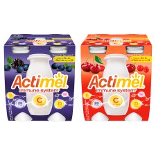 Actimel Probiotic Drink Cherry-Acerola with Added Vitamin C 4 x 100 g