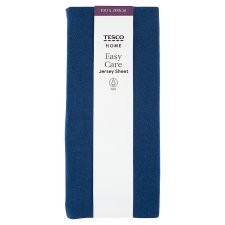 Tesco Home Easy Care Dark Blue Jersey Sheet 100 x 200 cm