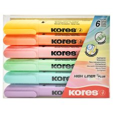 Kores High Liner Plus Pastel Highlighter 6 pcs