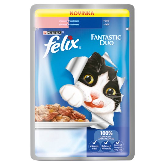 Felix Fantastic Duo s lososom a sardinkami v želé 100 g