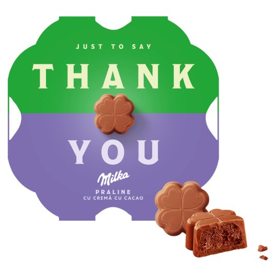 Milka Thank You Box of Chocolates, Cocoa Filling 44 g