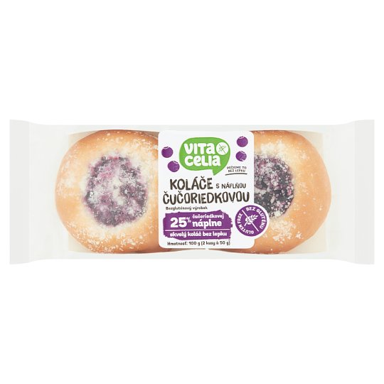 Vitacelia Koláče bezgluténové s náplňou čučoriedkovou 2 ks 50 g
