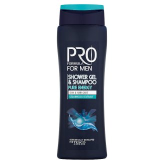 Tesco Pro Formula For men pure energy sprchový gél a šampón 400 ml