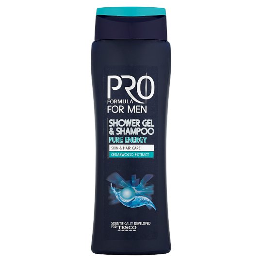 Tesco Pro Formula For men pure energy sprchový gél a šampón 400 ml