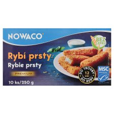 Nowaco Premium Fish Fingers Unground Gluten Free 10 pcs 250 g