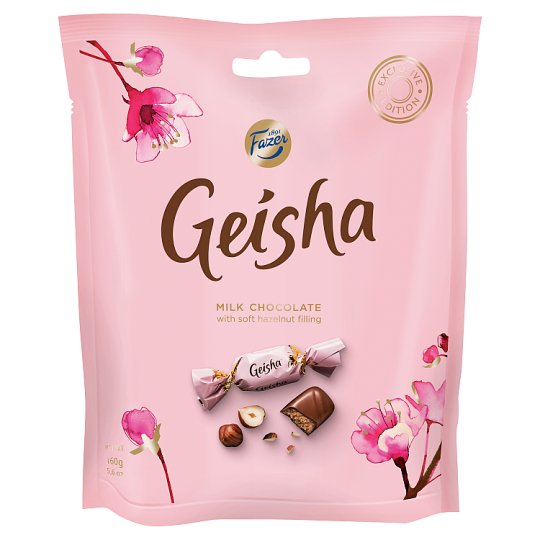 Fazer Geisha Pralinky z mliečnej čokolády s lieskovo-orieškovou náplňou 160 g