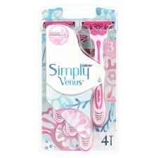 Gillette Venus Simply 3 Disposable Razors, Pack Of 4