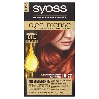 Syoss Oleo Intense farba na vlasy Žiarivý Červený Gaštan 5-77
