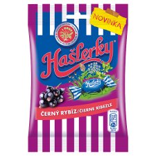 Hašlerky Blackcurrant, Herbal, Menthol and Blackcurrant Flavoured Candies 90 g