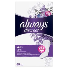 Always Discreet Incontinence Liners Long Also For Sensitive Bladder