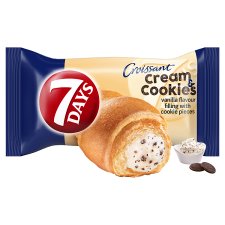 7 Days Cream & Cookies Croissant with Vanilla Flavour Filling with Cookie Pieces 60 g