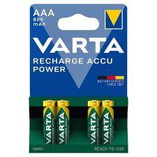 VARTA Recharge Accu Power AAA NiMH 800 mAh Batteries 4 pcs