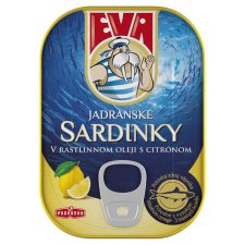 Eva Adriatic Sardines in Vegetable Oil with Lemon 100 g