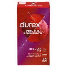 Durex Feel Thin Fetherlite Elite Extra Lubricated prezervatívy 12 ks
