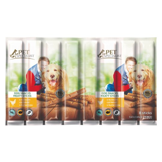 Tesco Pet Specialist Dog Snacks Meaty Sticks with Chicken 8 x 11 g (88